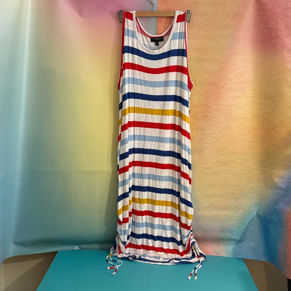 Lane Bryant Multicolor Striped Tee